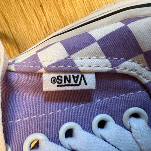 **VINTAGE**Vans Purple Checkered Skateboarding sneakers **RED TAGS** NEW - Picture 7 of 16